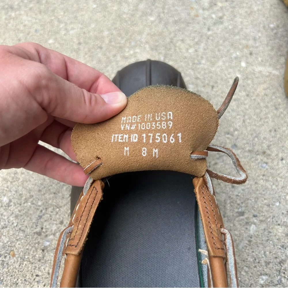 LL Bean duck boots low cut ankle men size 8